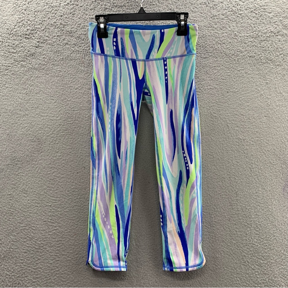 Lilly Pulitzer UPF 50+ Luxletic Weekender Crop Leggings Multicolor Geometric XS
